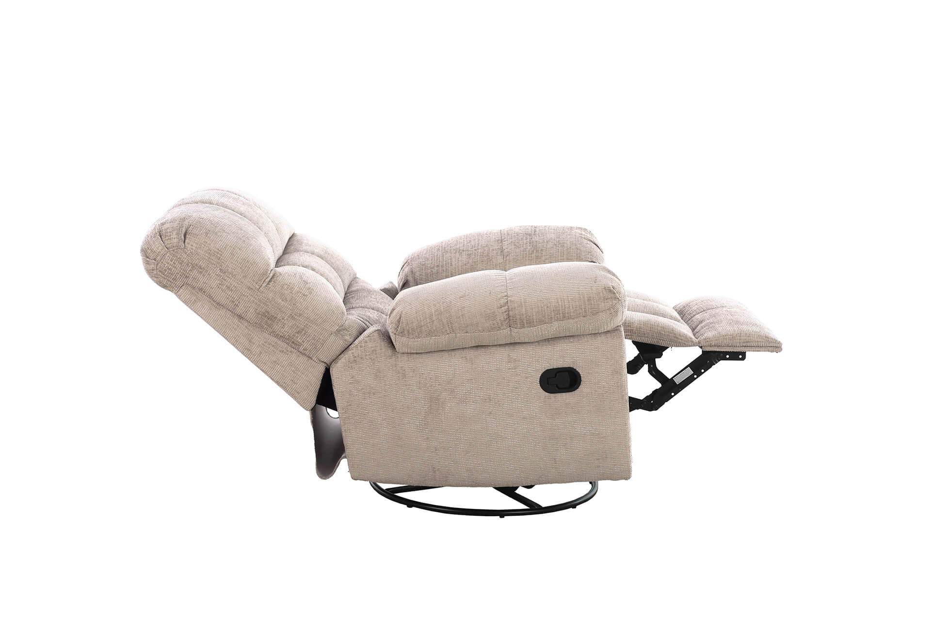 Nellie Glider Swivel Recliner – Latte with Lumbar Support