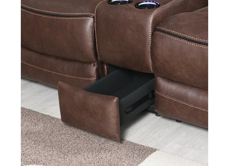 Noah 'Tech' Brown Sectional Sofa