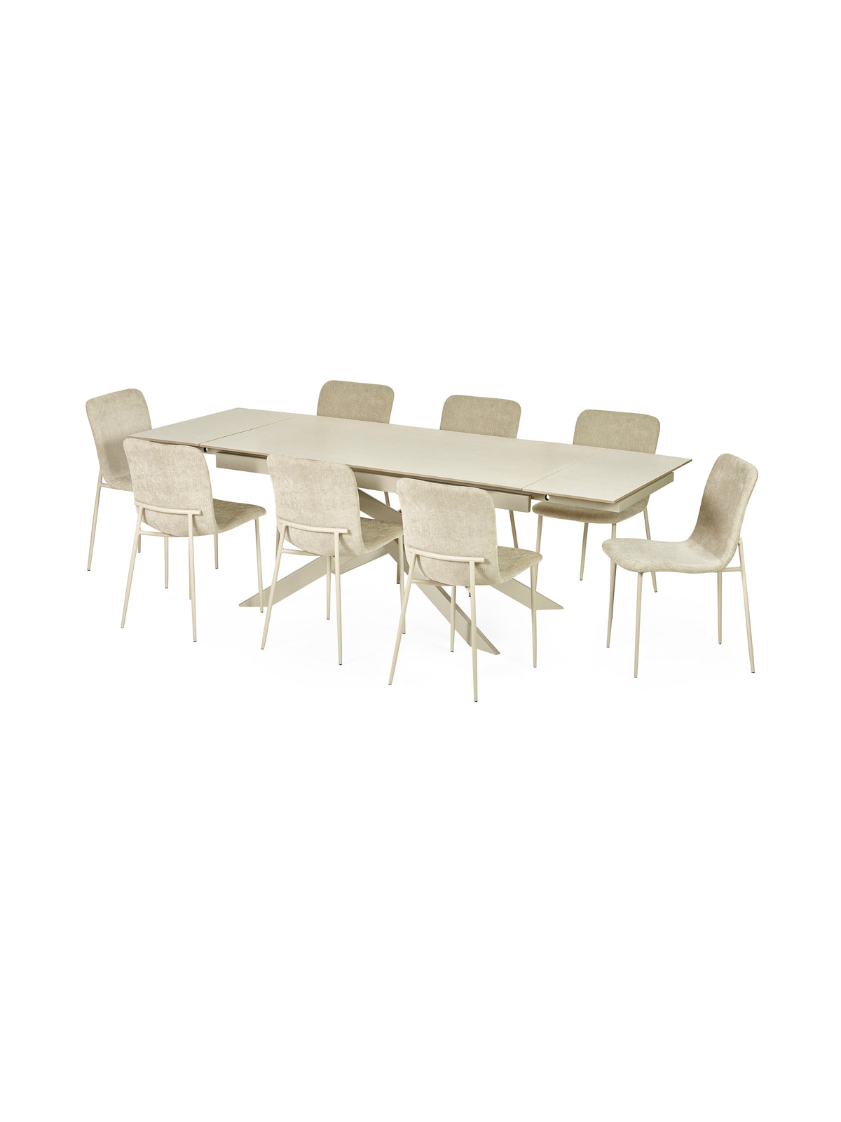 Osaka Stone Effect 160-200cm Rectangular Extending 6-8 Seater Dining Table