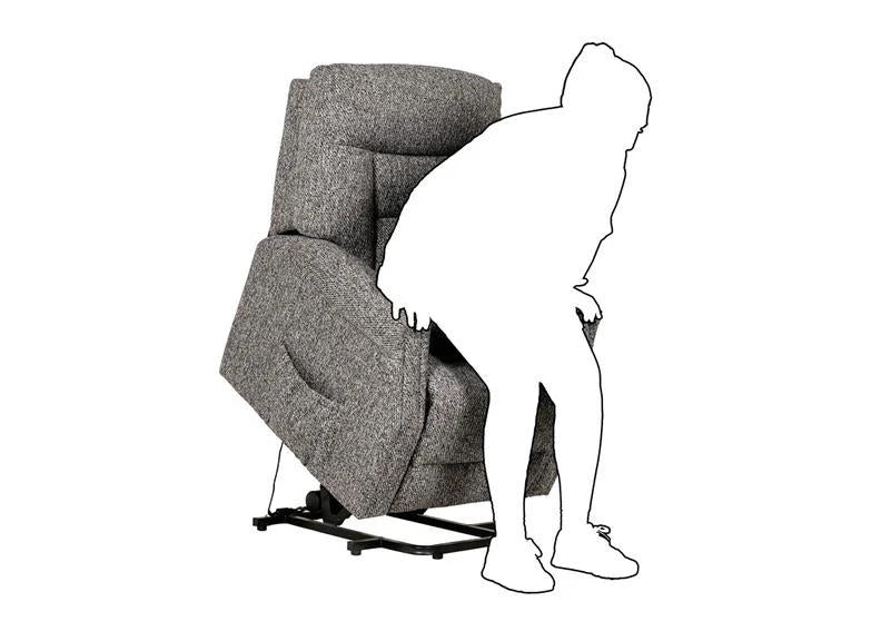 Prescot Electric Lift & Rise Chair – Dual Motor Recliner in Dark Grey 800mm