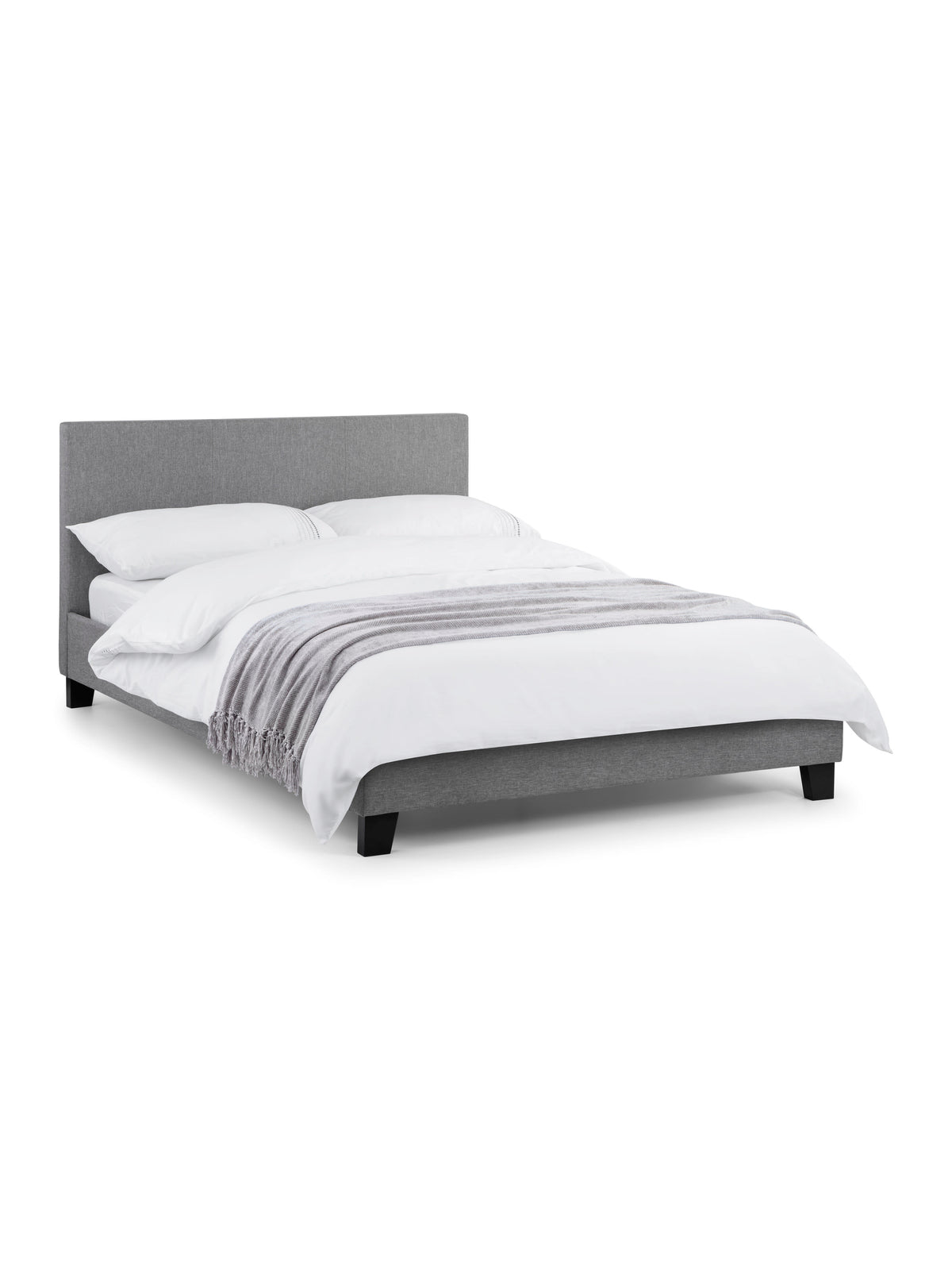 Rialto Upholstered Bed - Grey Linen, Small Double