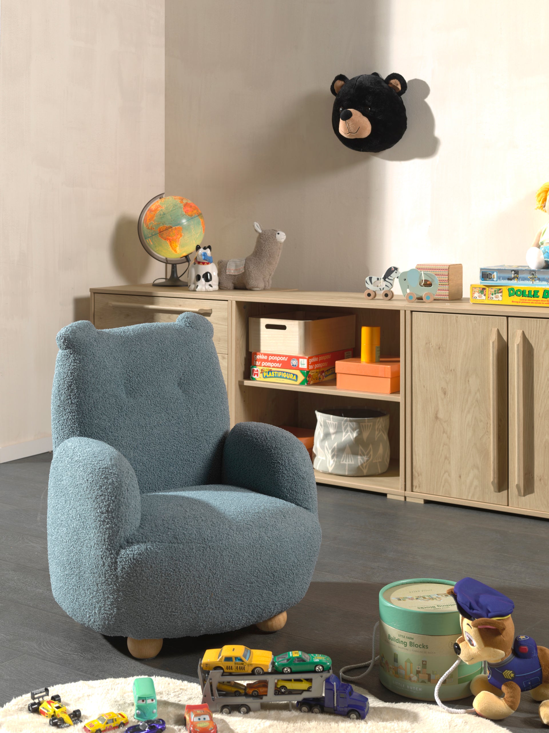Rocky Sofa Bear Mini Bouclé Davis Blue