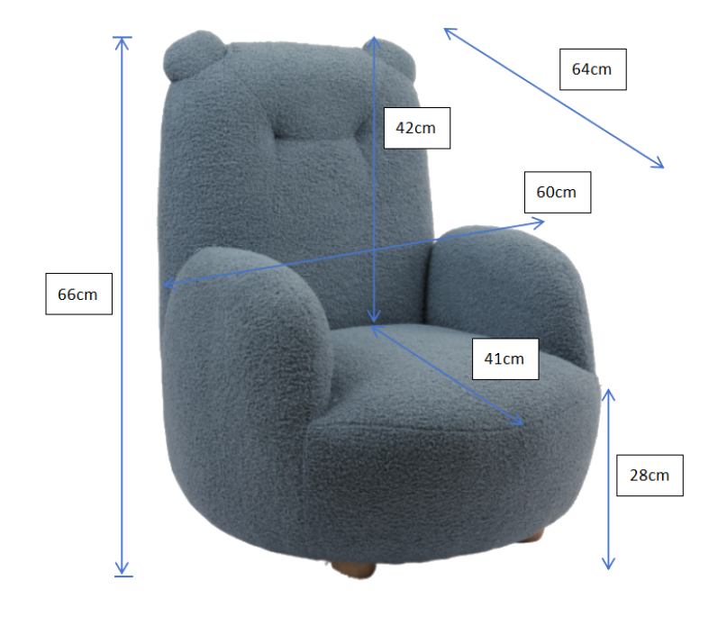 Rocky Sofa Bear Mini Bouclé Davis Blue