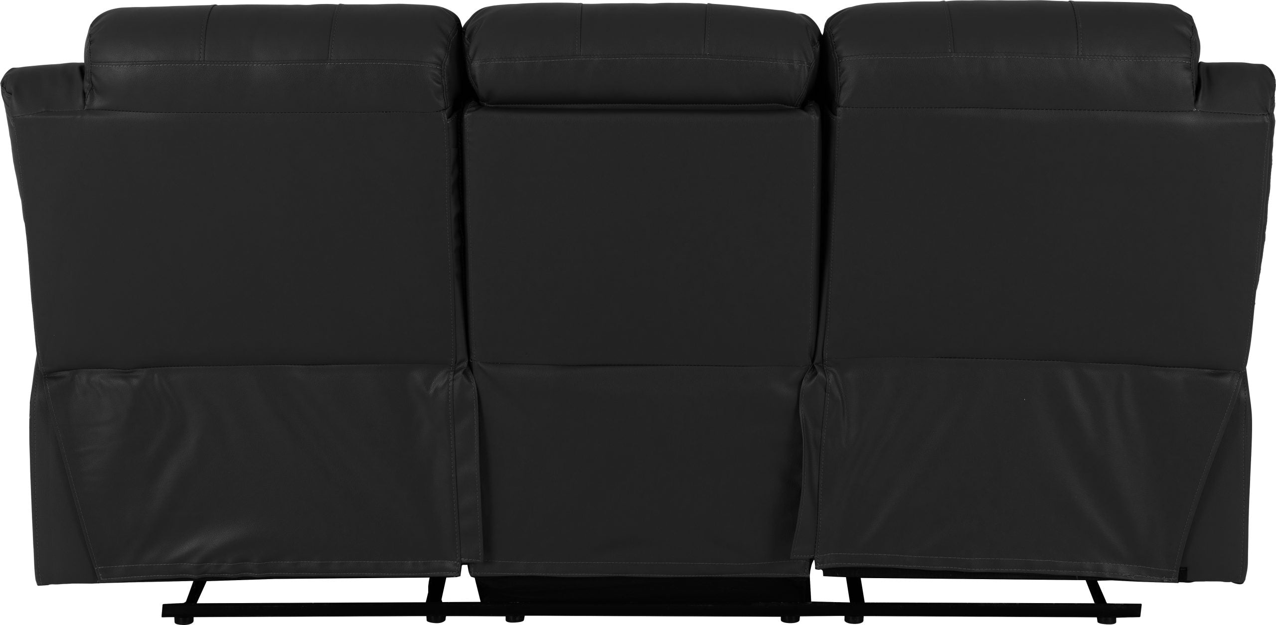 Roma 3+2 Recliner Suite Black Faux Leather