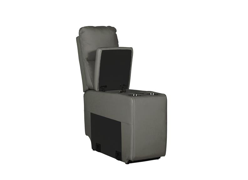 Russo Corner Group Electric Reclining Sofa – Ash Leather With USB Ports (4pcs)
