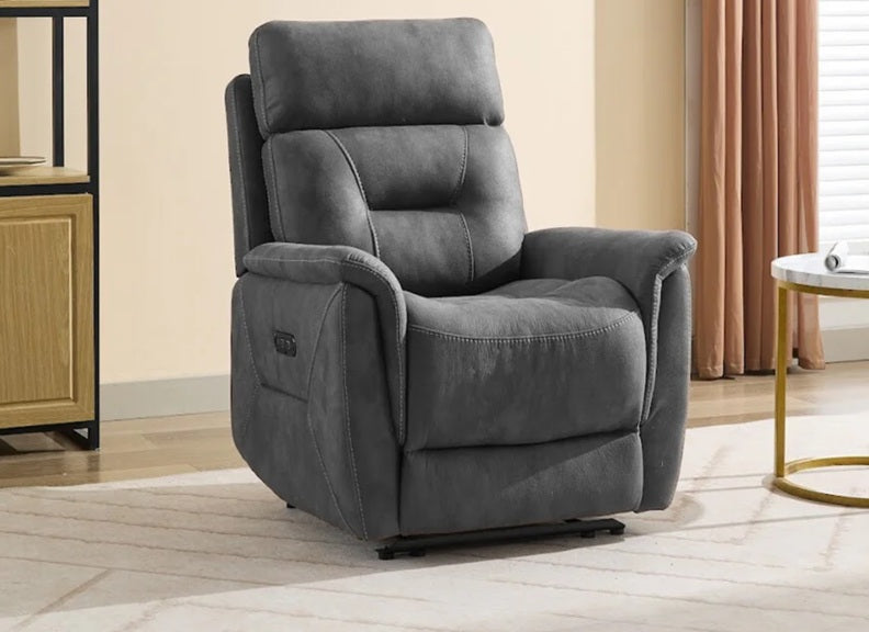 Rowan Powered Grey Reclining Armchair