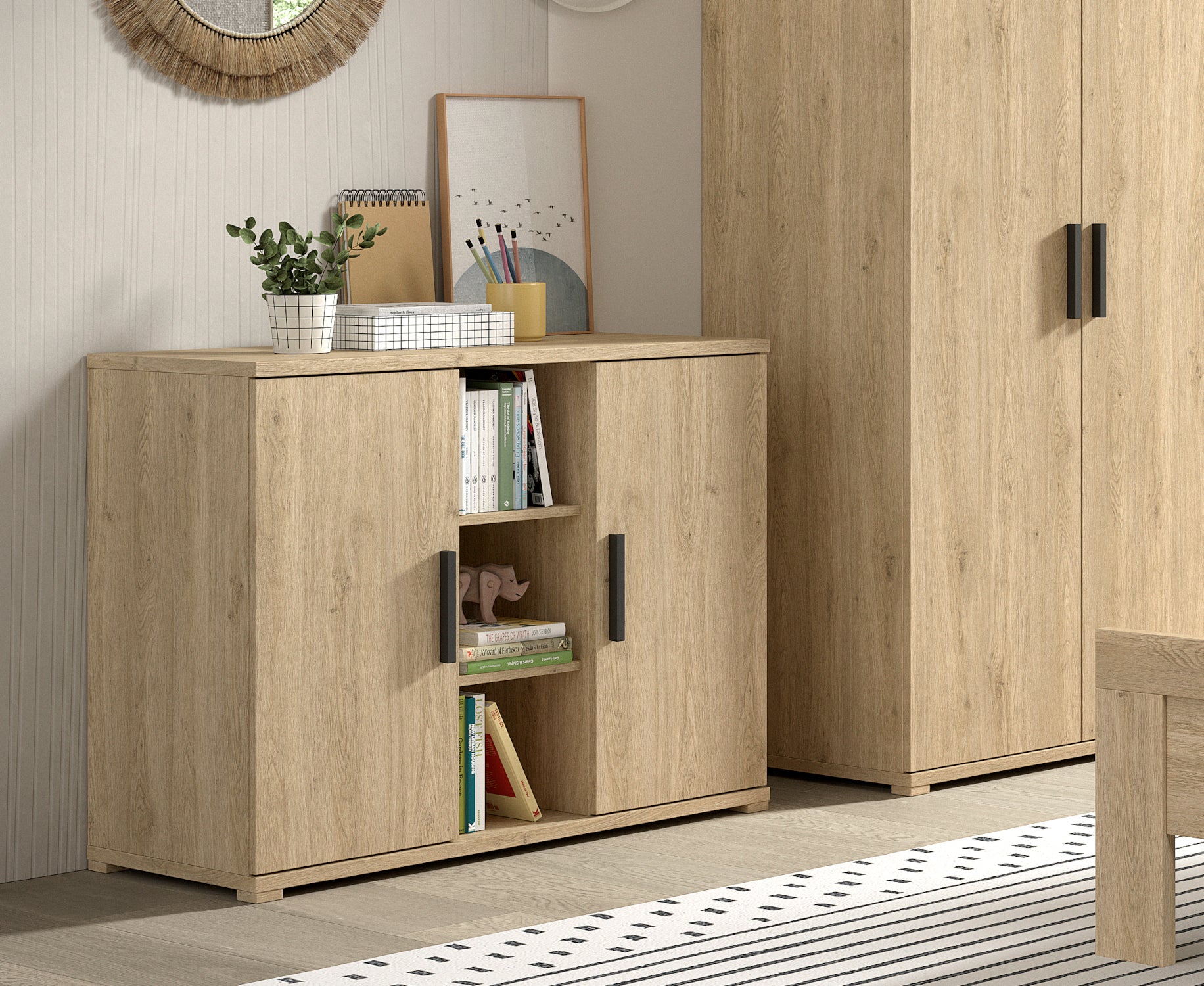 Sam Chest Of 2 Doors Oak
