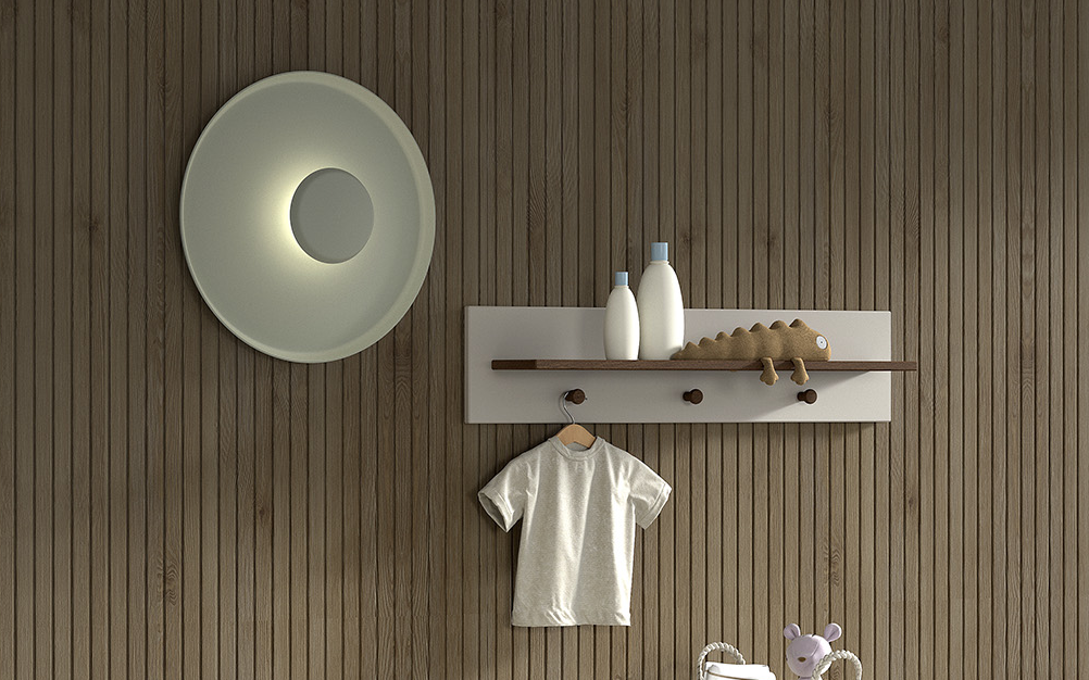 Sezane Wall Shelf Clay/Walnut