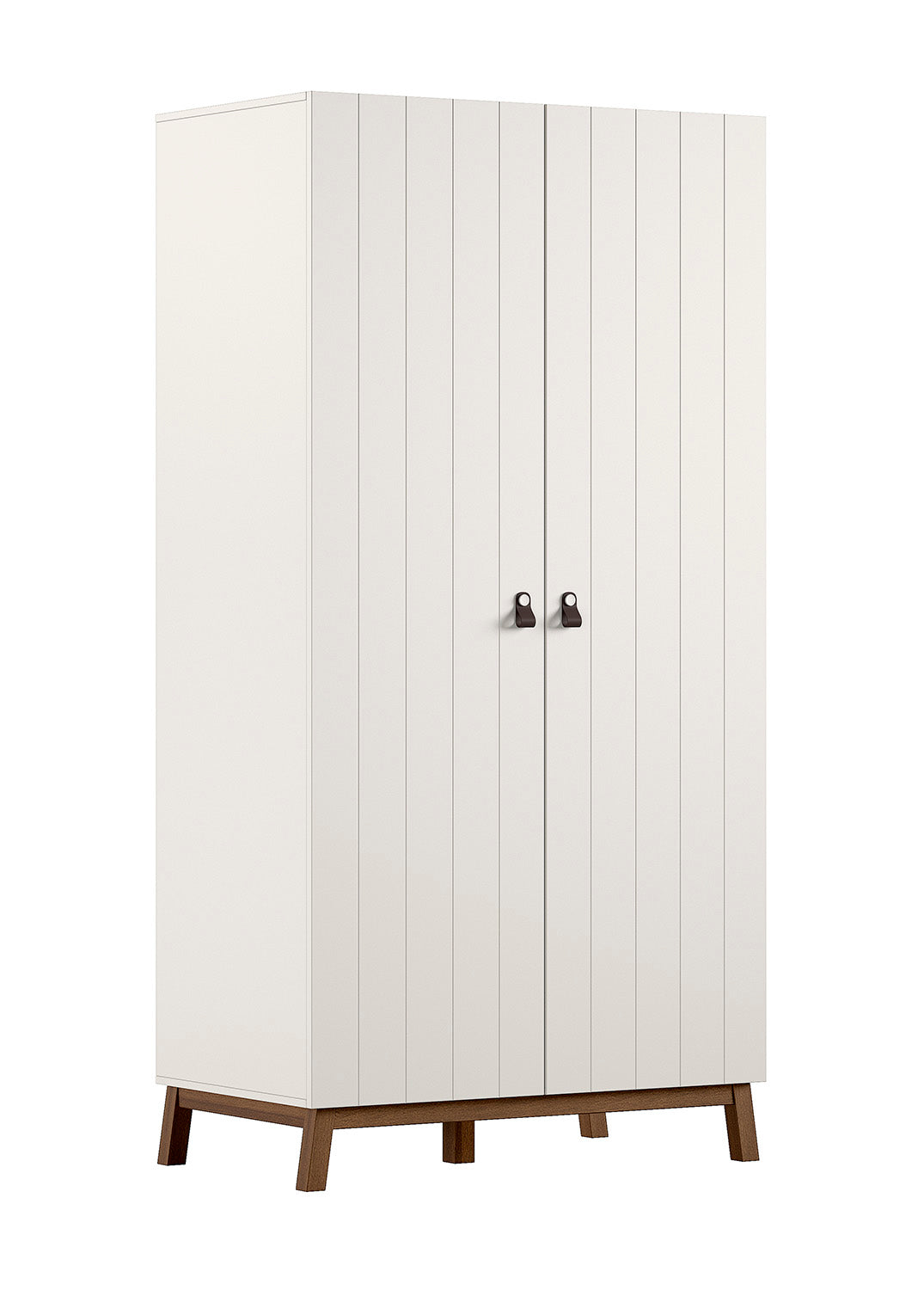 Sezane 2 Door Wardrobe Clay/Walnut
