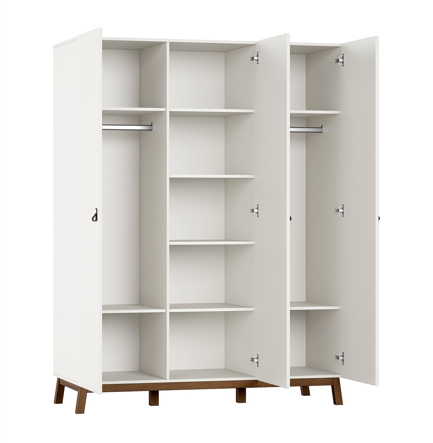 Sezane 3 Door Wardrobe Clay/Walnut