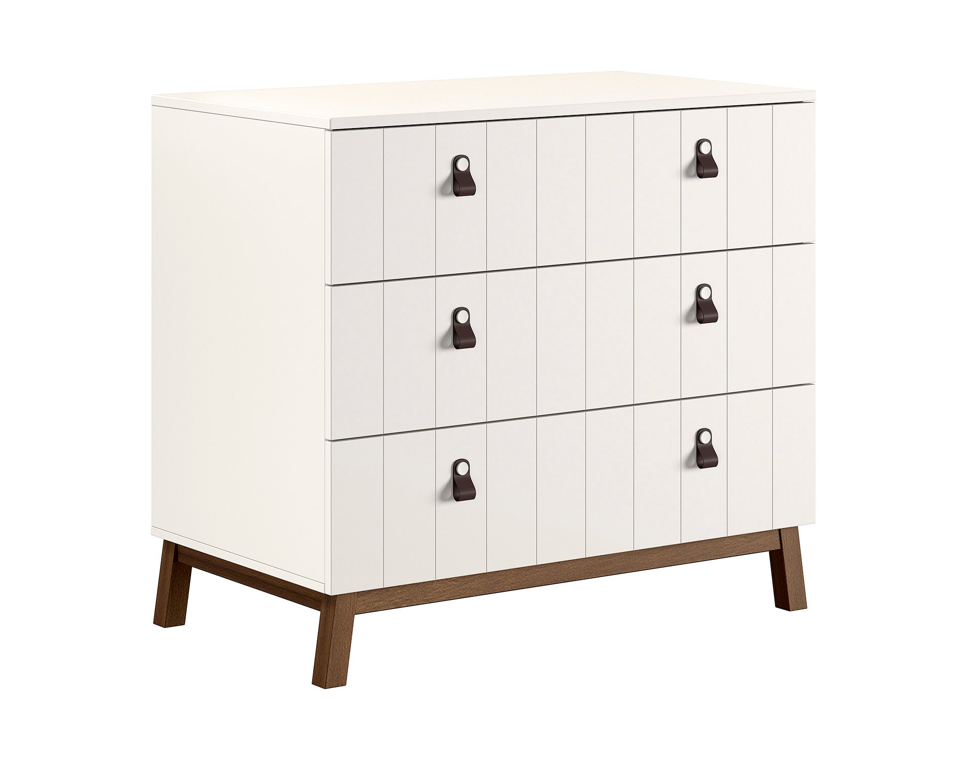 Sezane Chest Of 3 Drawers Clay/Walnut