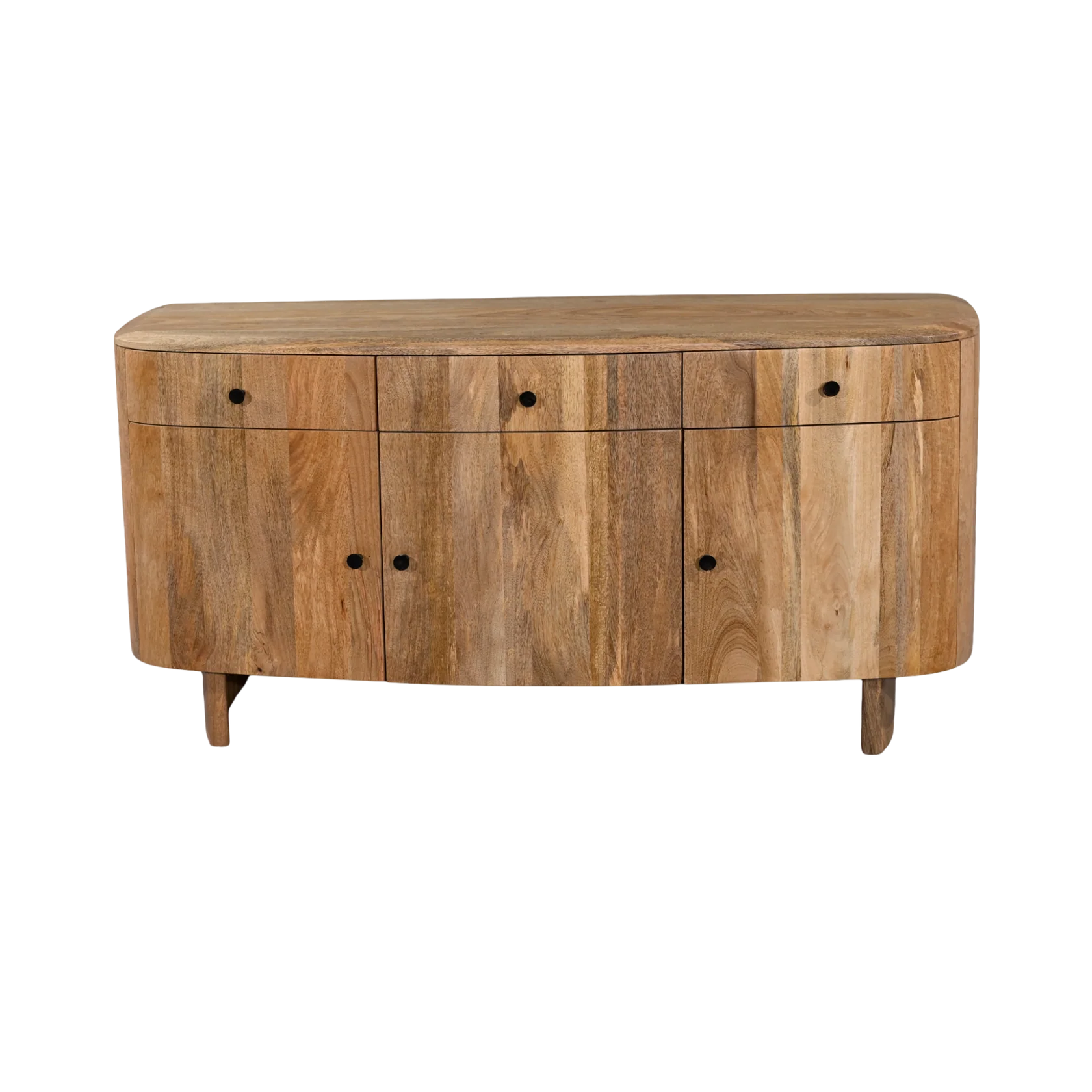 Sindhu 3 Door Sideboard – Solid Mango Wood Natural Finish