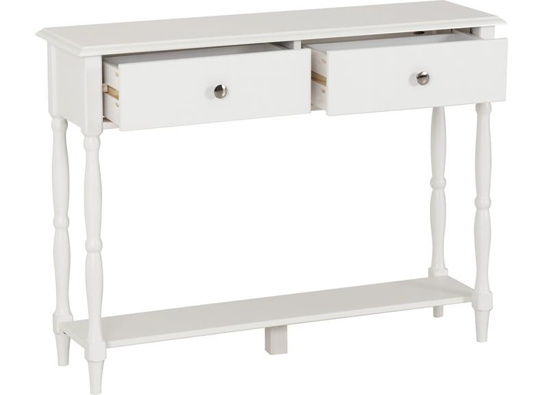 STRATFORD 2 DRAWER CONSOLE TABLE - WHITE
