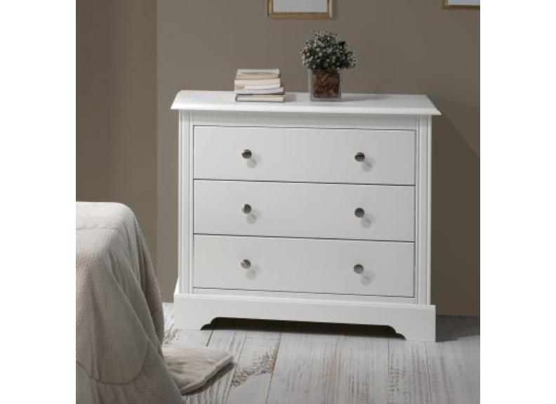 STRATFORD 3 DRAWER CHEST - WHITE