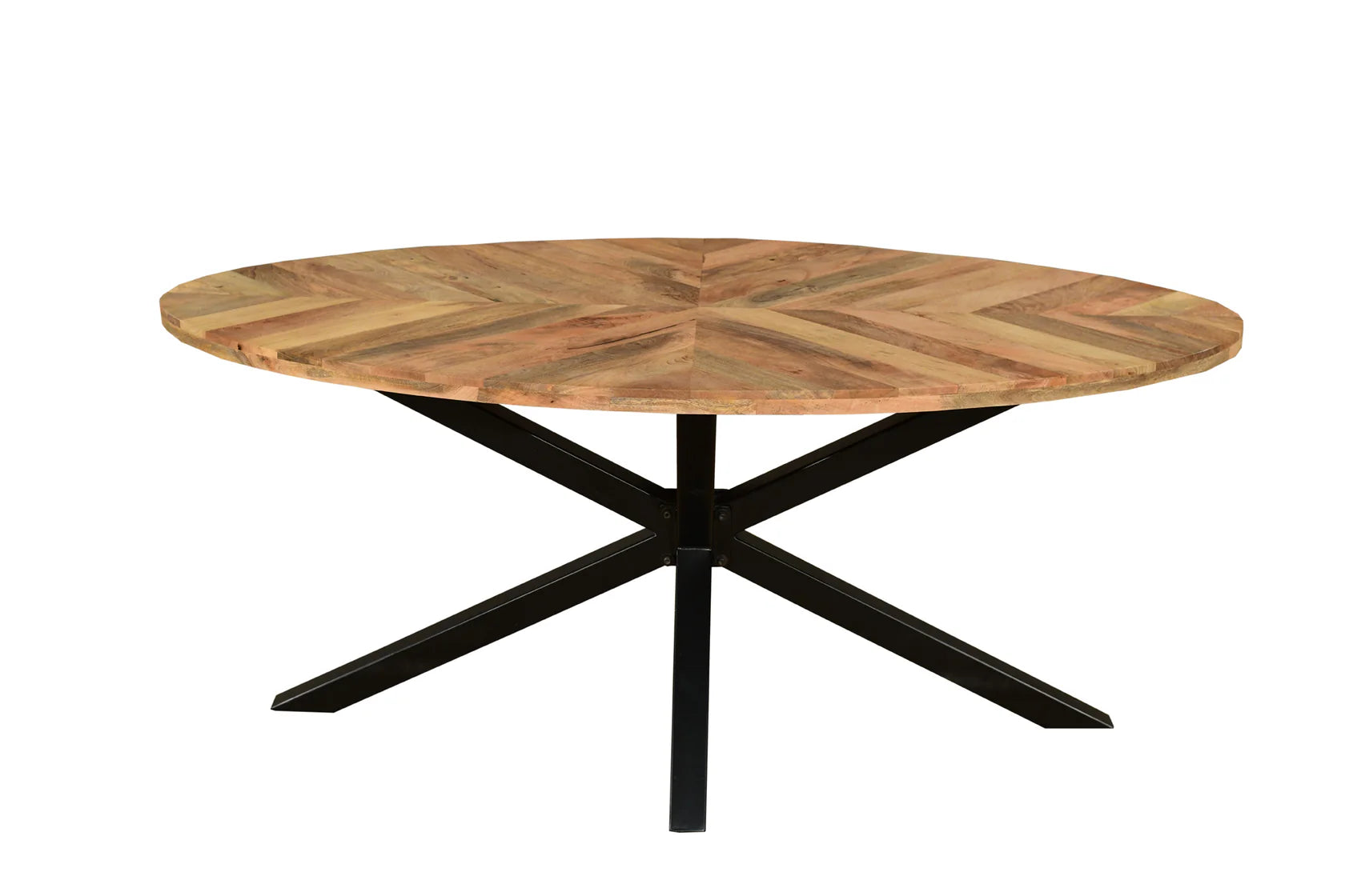 Agra Medium Oval Dining Table – Natural Mango Wood