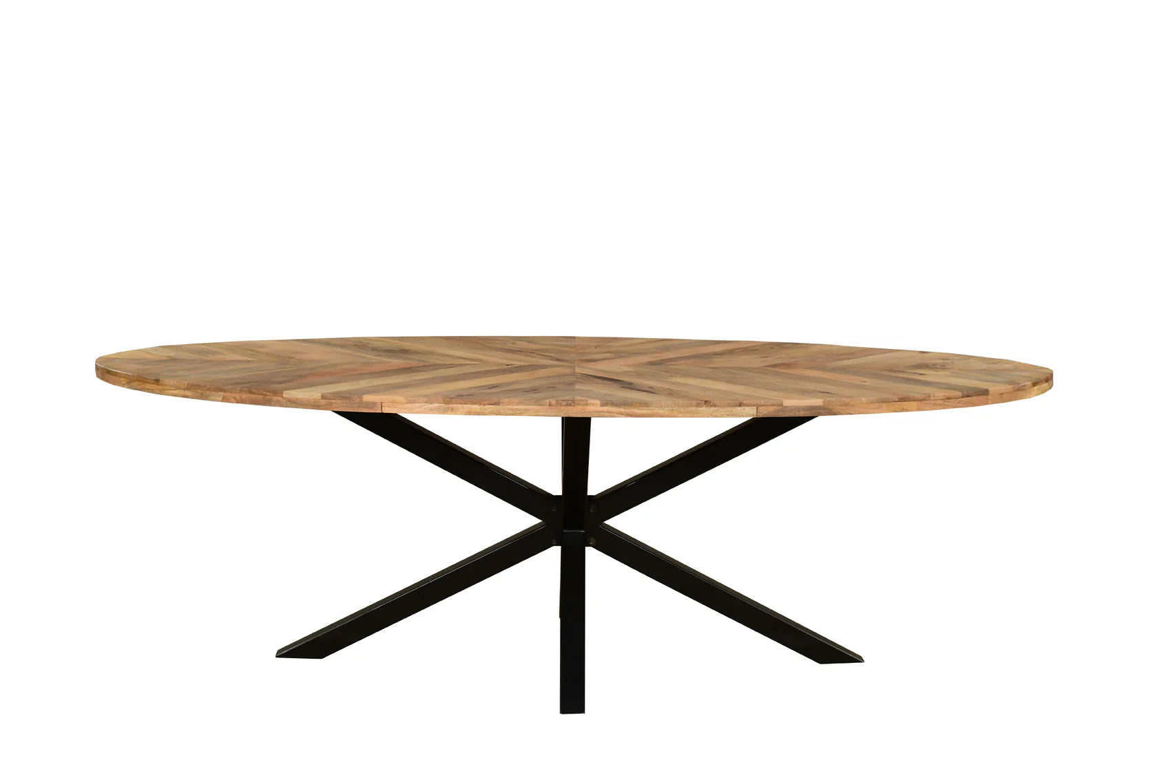 Agra Large Oval Dining Table – Natural Mango Wood