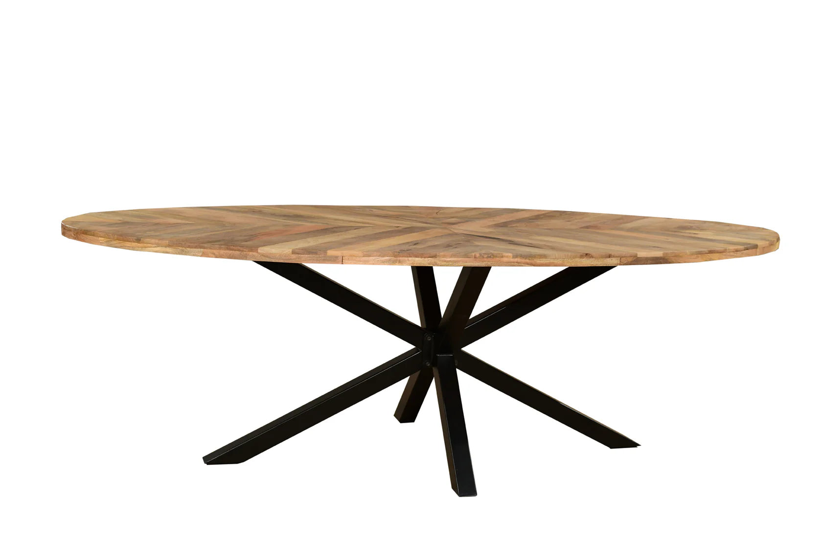 Agra Large Oval Dining Table – Natural Mango Wood