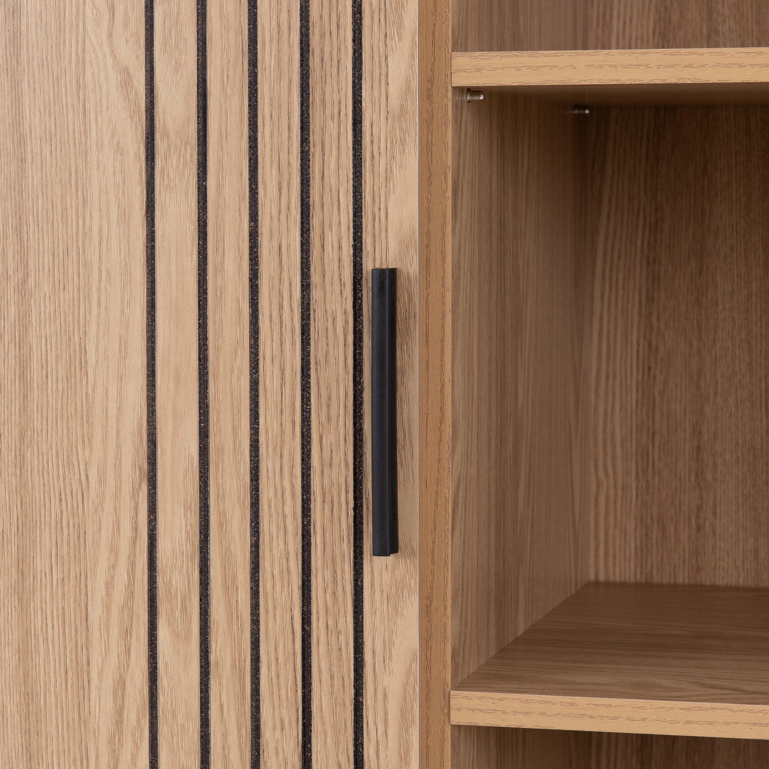 Tessa 1 Door Bookcase Unit - Natural Oak Effect