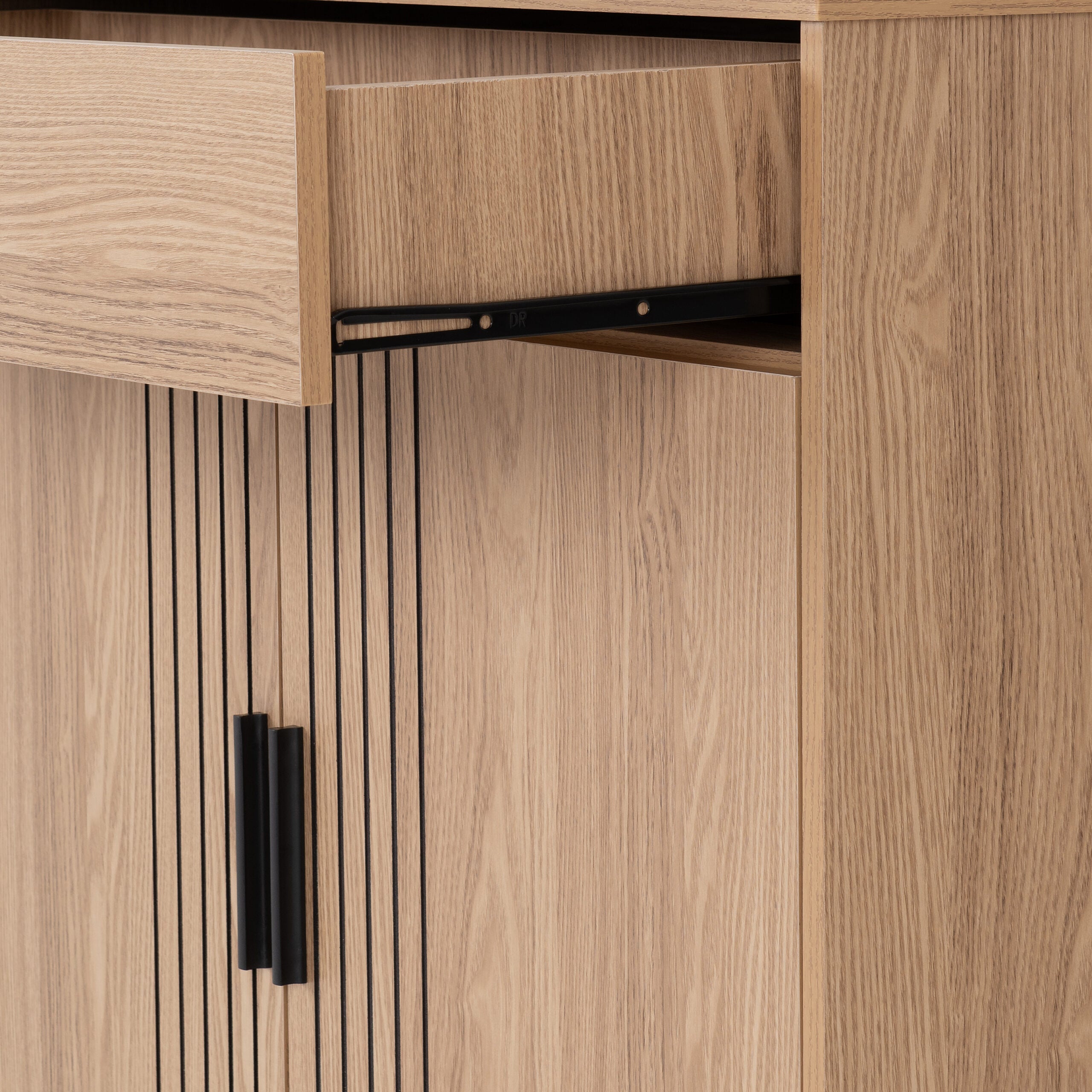 Tessa 2 Door 1 Drawer Sideboard - Natural Oak Effect
