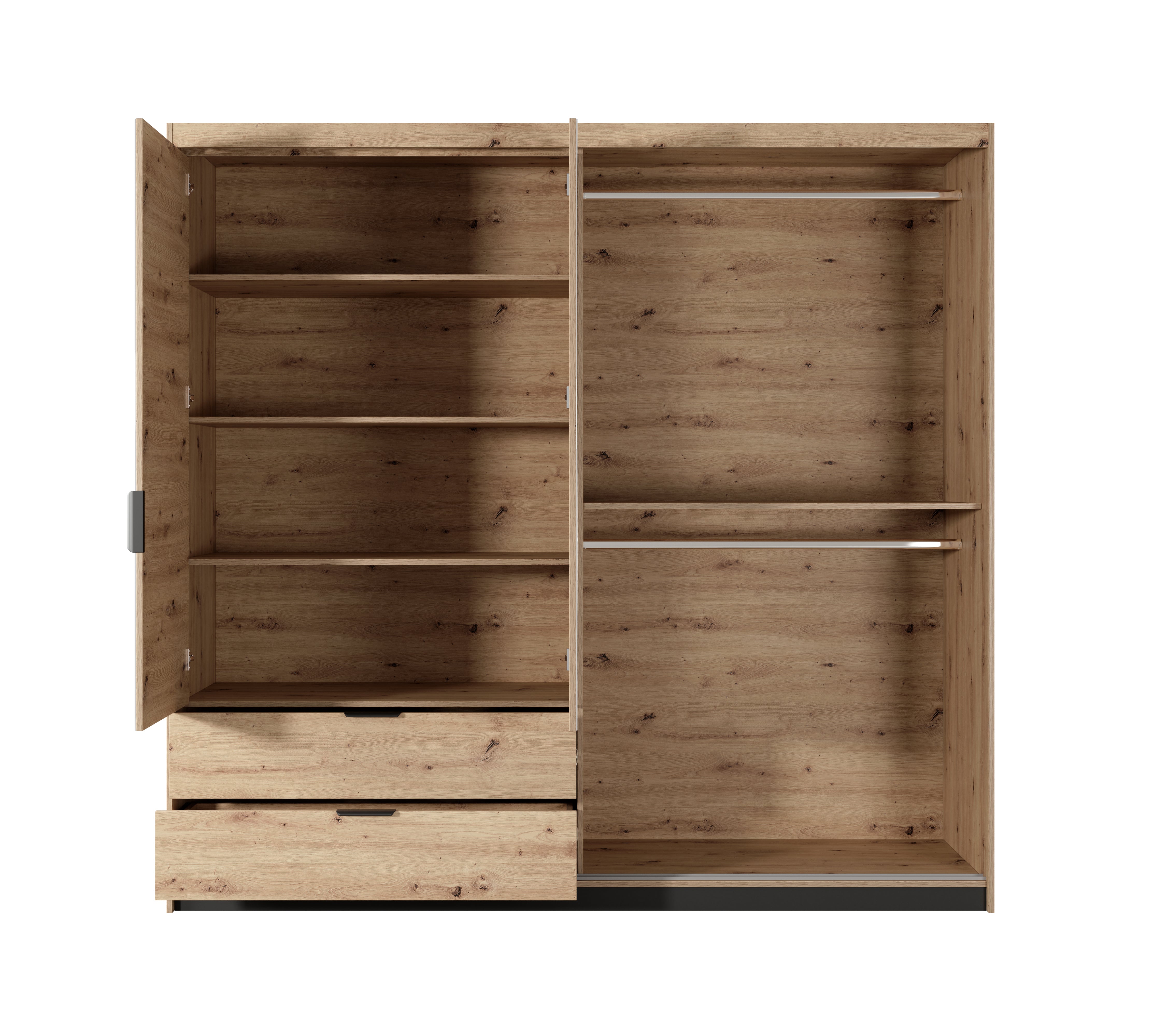 Tally 2.2m Wardrobe – Artisan Oak with LED Lighting