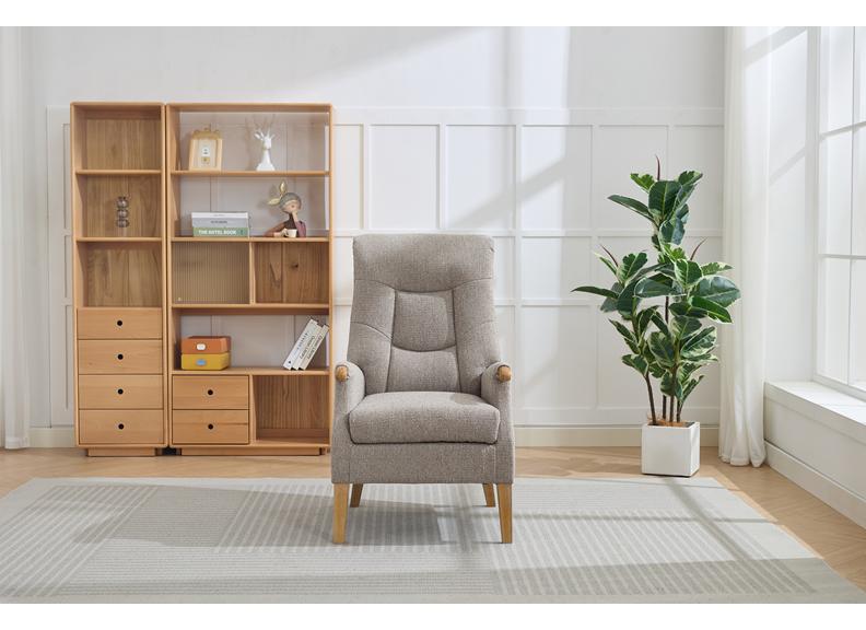 Thistle Beige Fabric Fireside Armchair