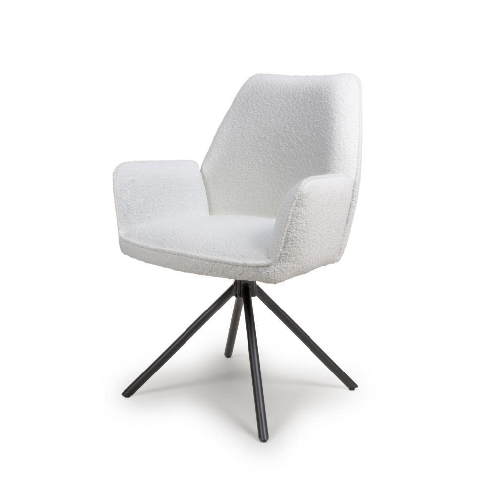 Uno Chair - Set of 2 - Ivory Boucle - Image 2