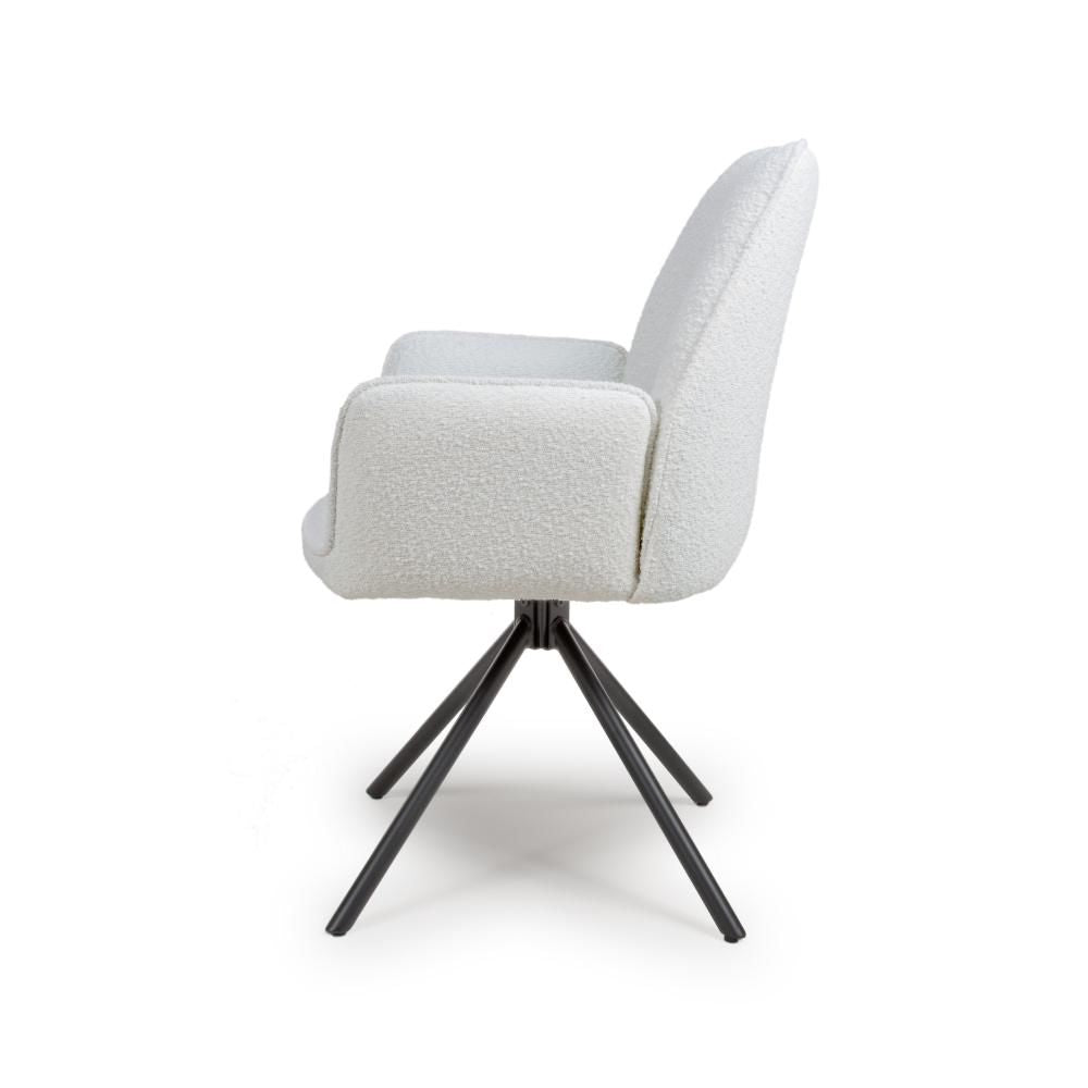 Uno Chair - Set of 2 - Ivory Boucle - Image 3