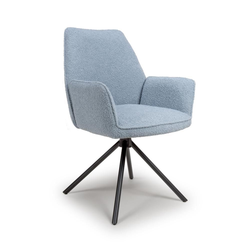 Uno Chair - Set of 2 - Light Blue Boucle - Image 5