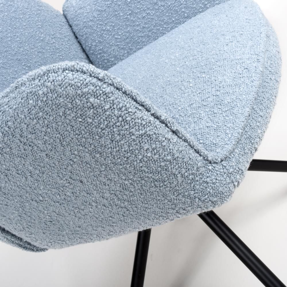 Uno Chair - Set of 2 - Light Blue Boucle - Image 6