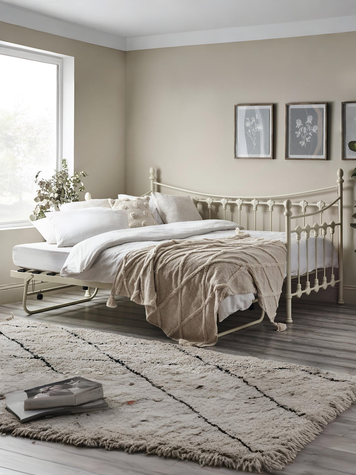 Versailles 90cm Single Ivory Underbed Trundle