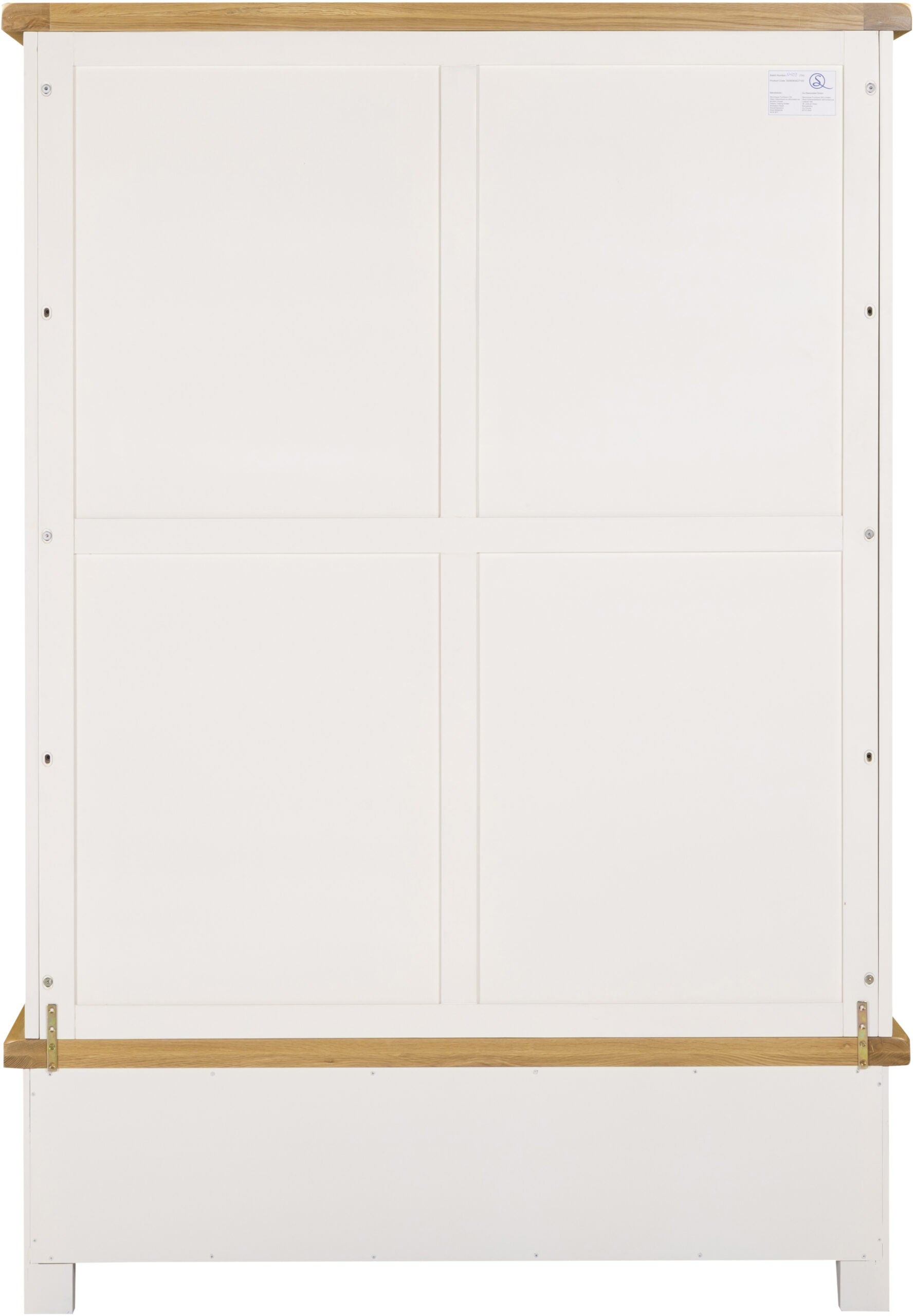 Windsor 3 Door 2 Drawer Wardrobe – Ivory/Oak