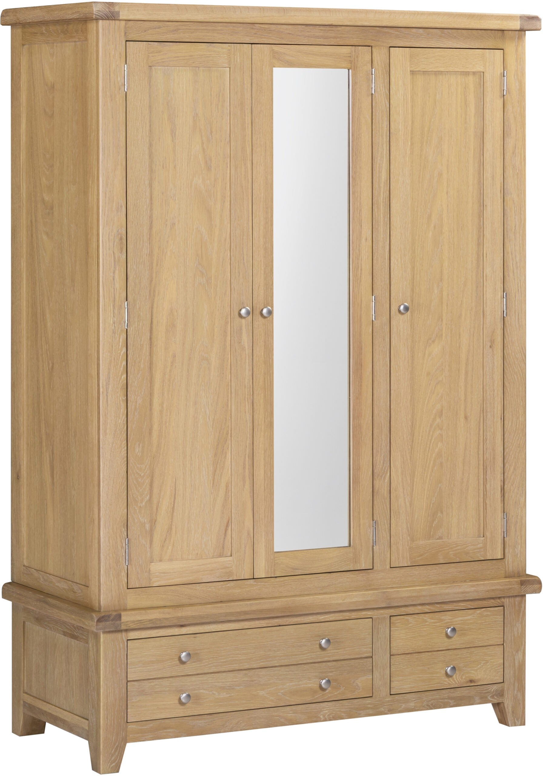 Windsor 3 Door 2 Drawer Wardrobe – Oak