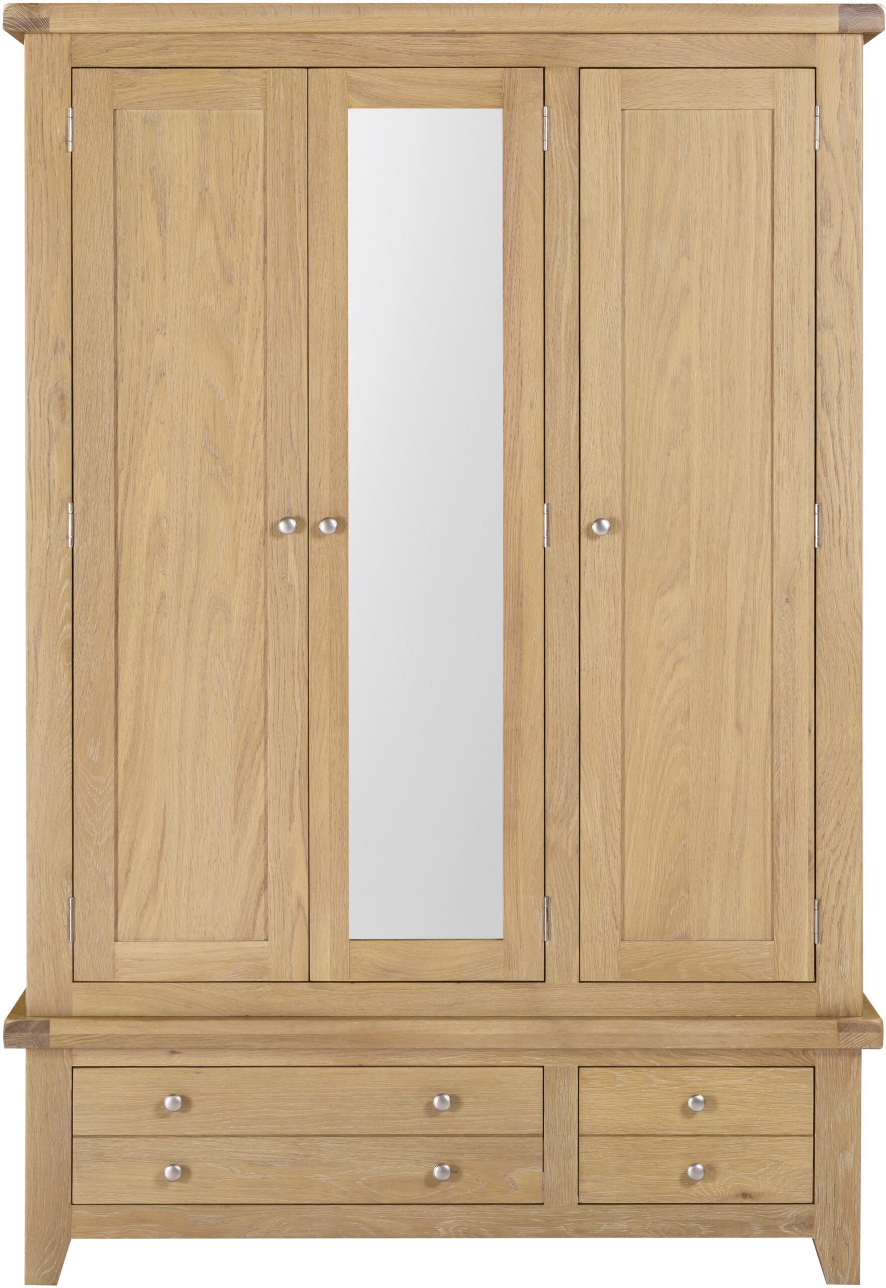 Windsor 3 Door 2 Drawer Wardrobe – Oak