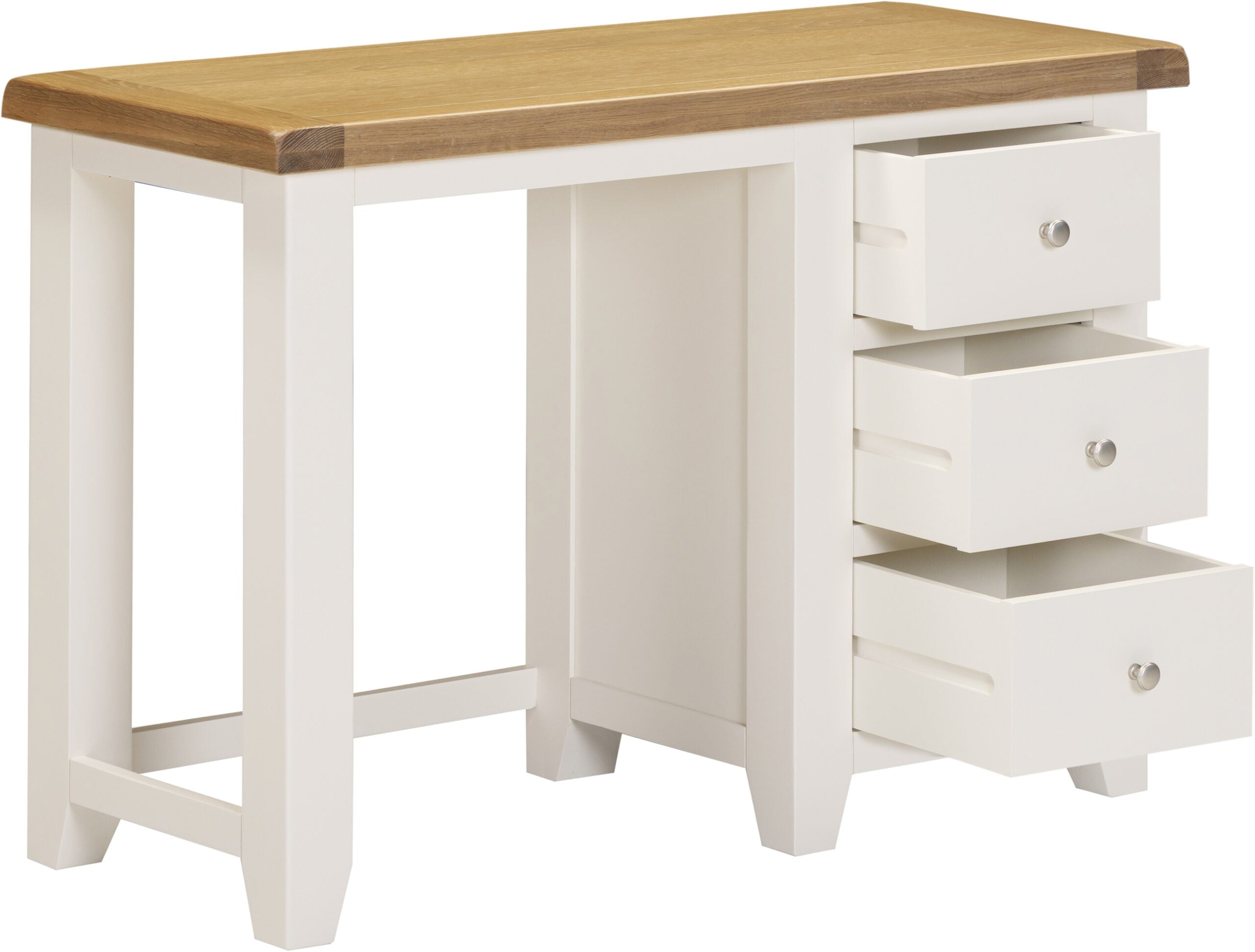 Windsor 3 Drawer Dressing Table Ivory/Oak