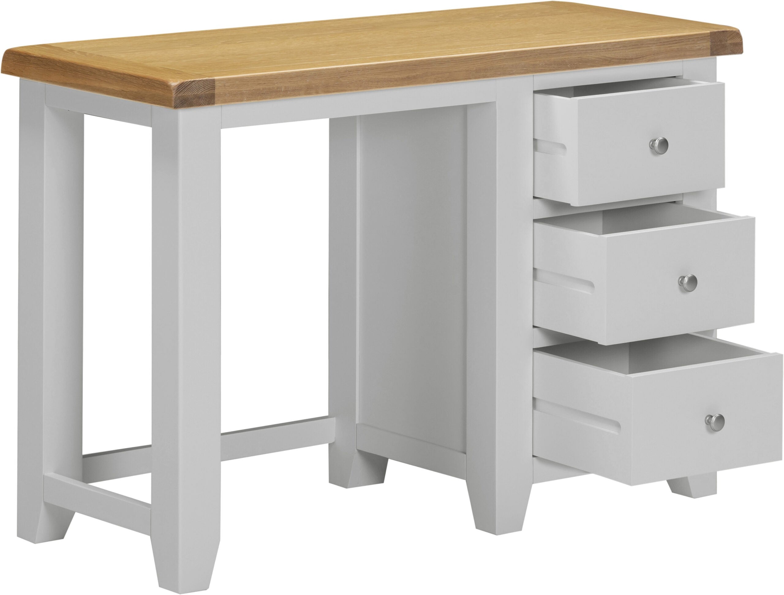 Windsor 3 Drawer Dressing Table Pebble Grey/Oak