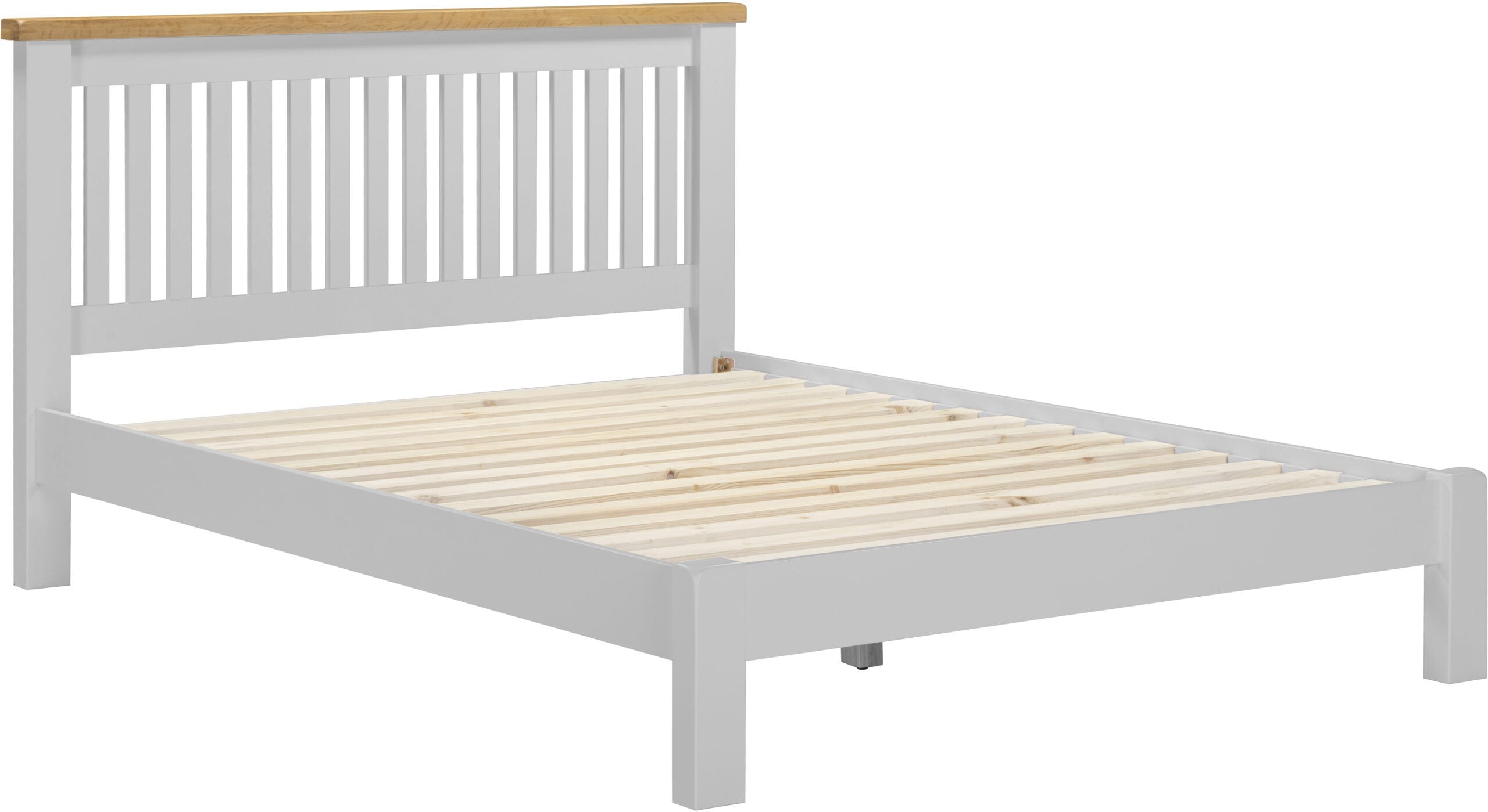 Windsor 5' Bed Low Foot End Pebble Grey/Oak