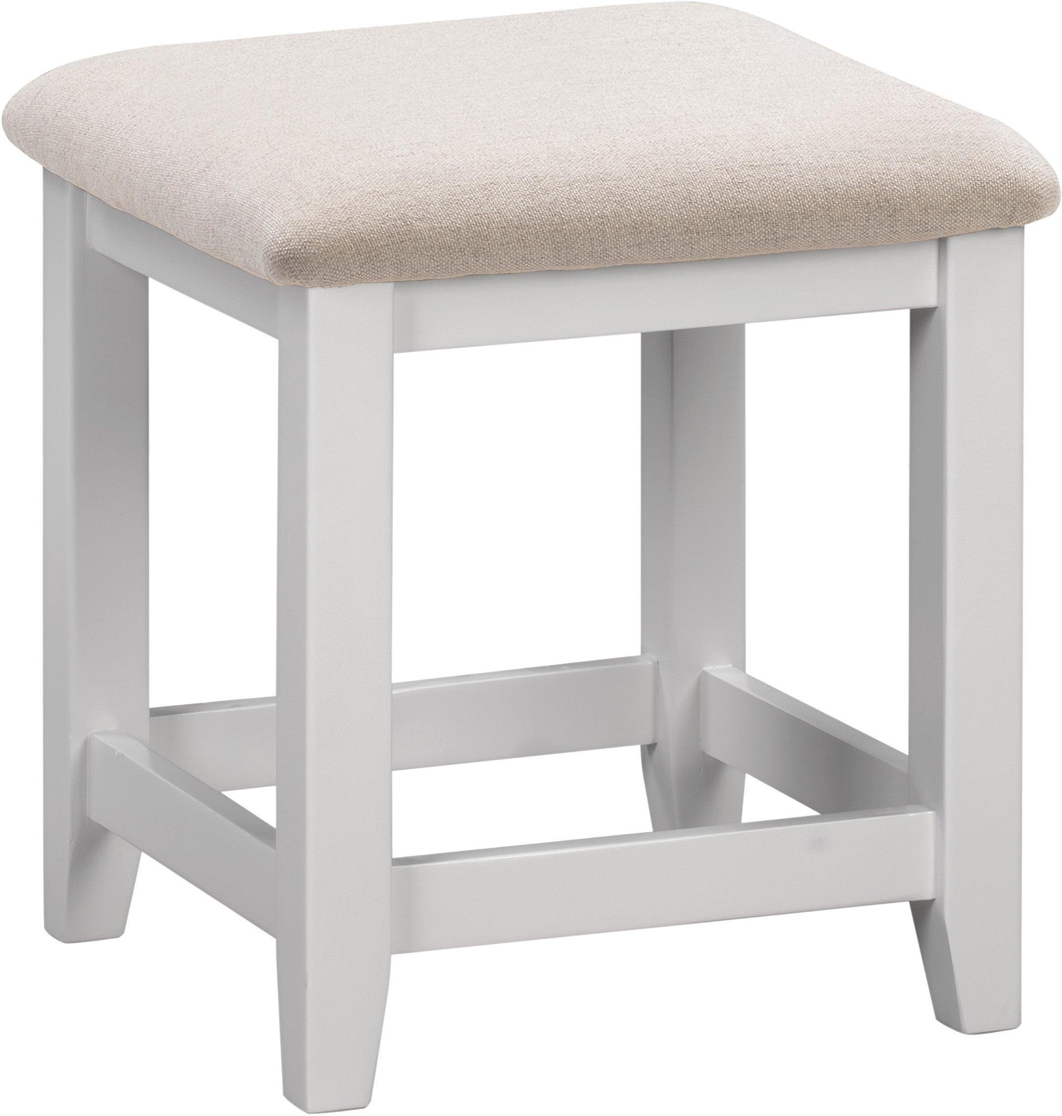 Windsor Dressing Table Stool Pebble Grey/Oat Fabric