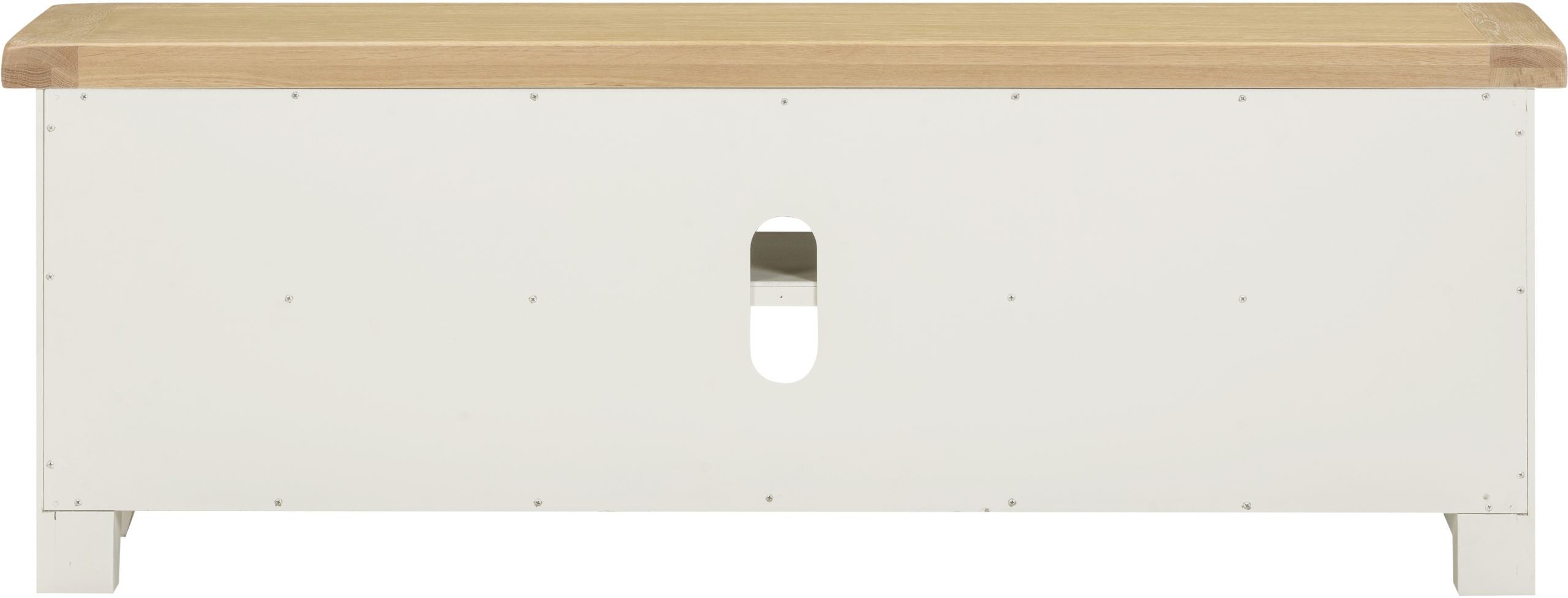 Windsor Straight TV Unit Ivory/Oak