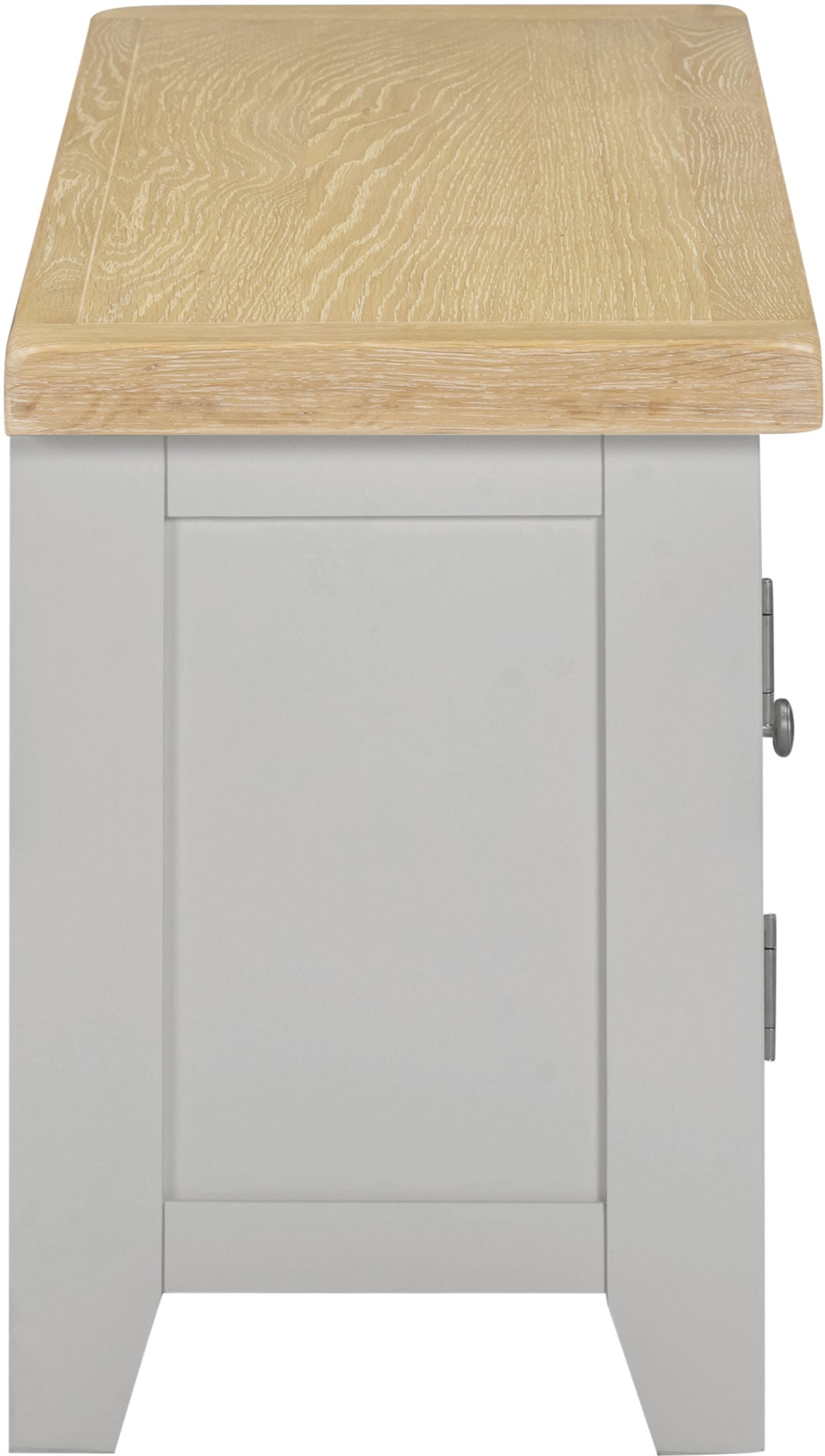 WBF - Windsor Straight TV Unit - Pebble Grey/Oak