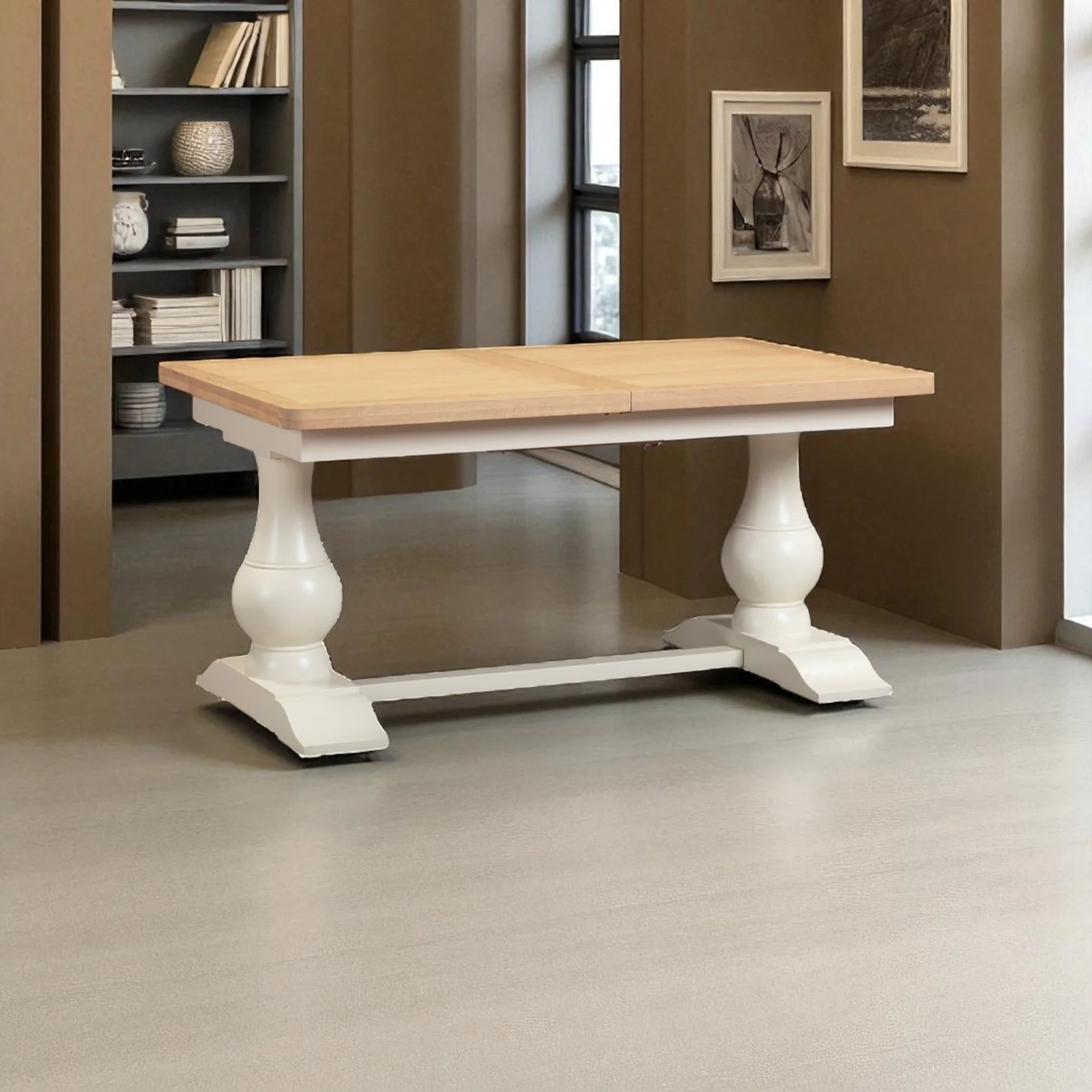 Windsor 1.6m Ext Dining Table – Classic Wood Finish with Extendable Top