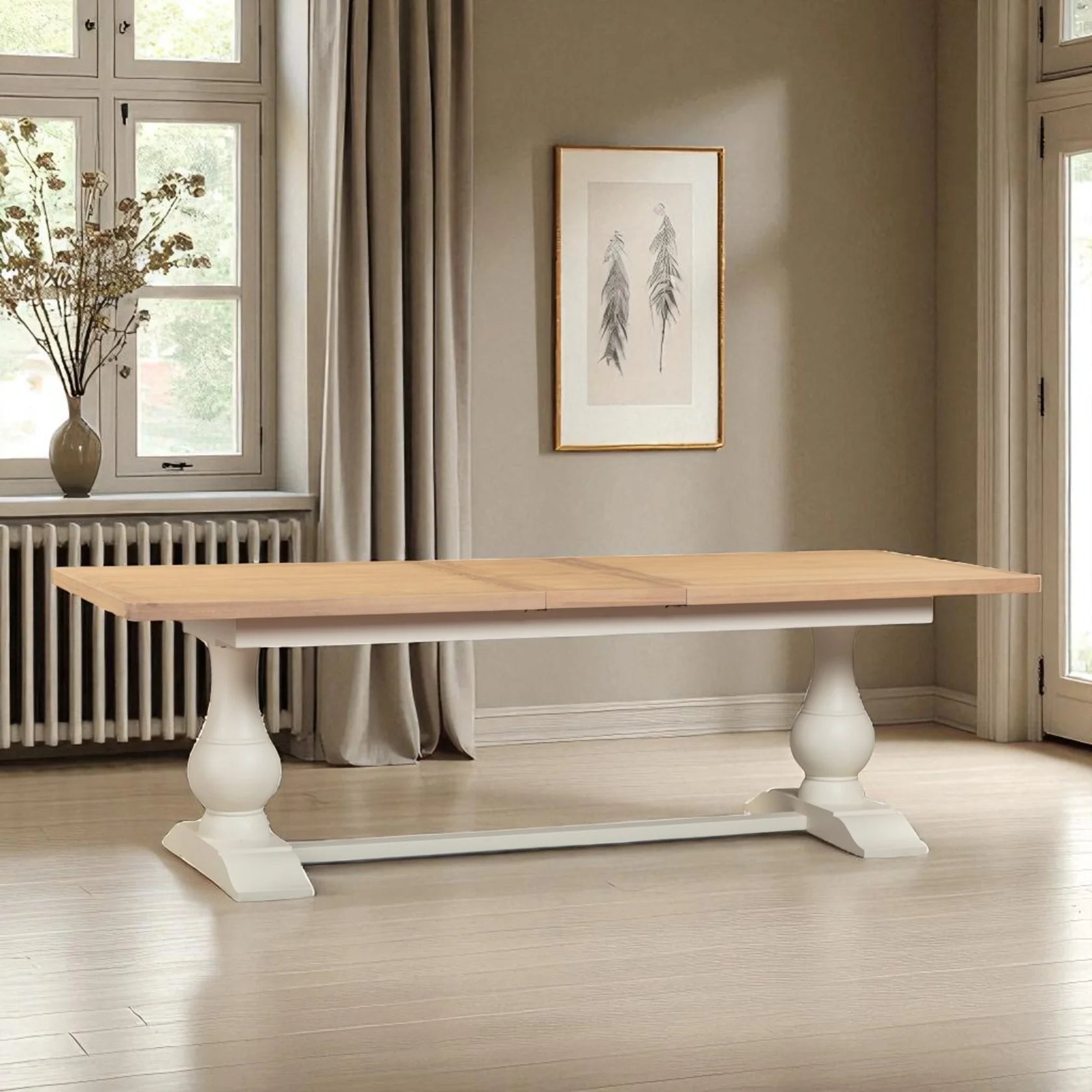 Windsor 2.2m Ext Dining Table – Classic Wood Design with Extending Top