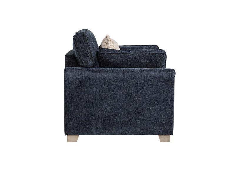 Winnie Armchair – Navy Upholstery With Bolster Cushions