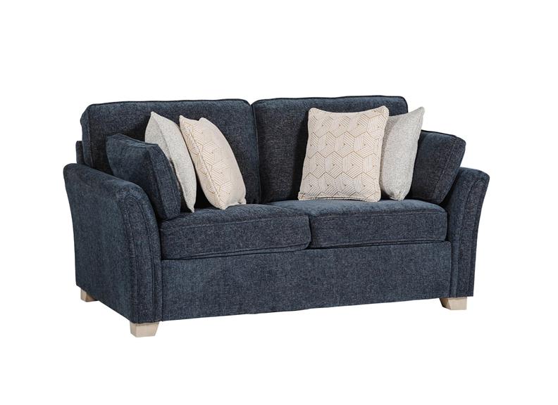 Winnie 2 Seat Sofa – Navy Upholstery with Scatter Cushions