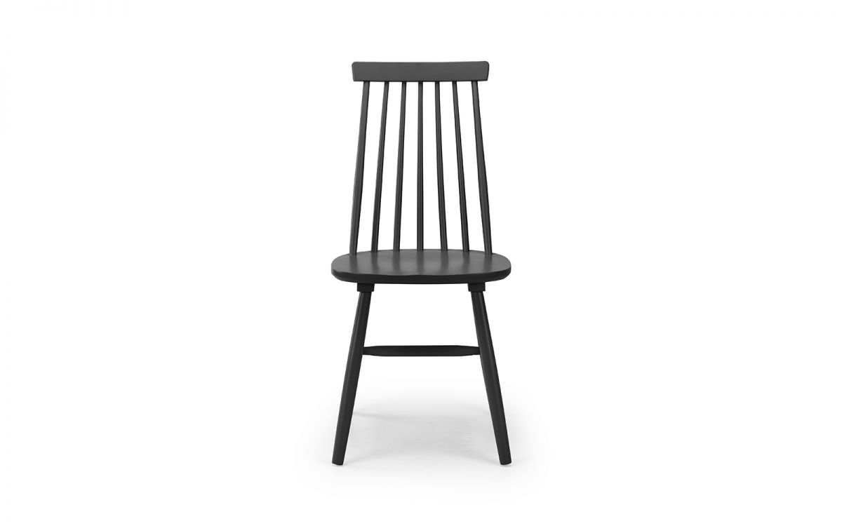 Alassio Spindle Back Dining Chair - Black | Timeless Elegance for Modern Homes