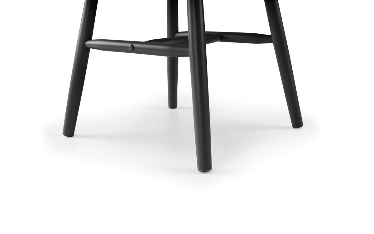 Set Of 2 Alassio Spindle Back Dining Chairs - Black | Timeless Elegance for Modern Homes
