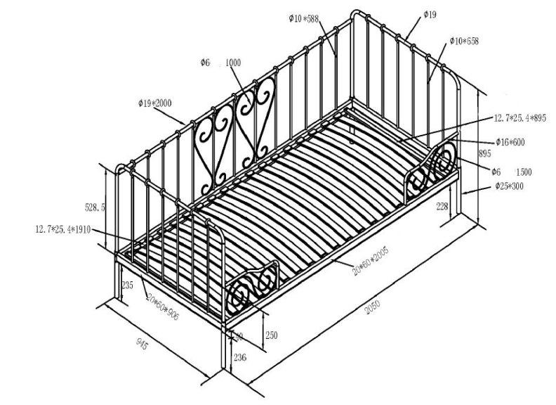 Alice Captain Bed - dimensions