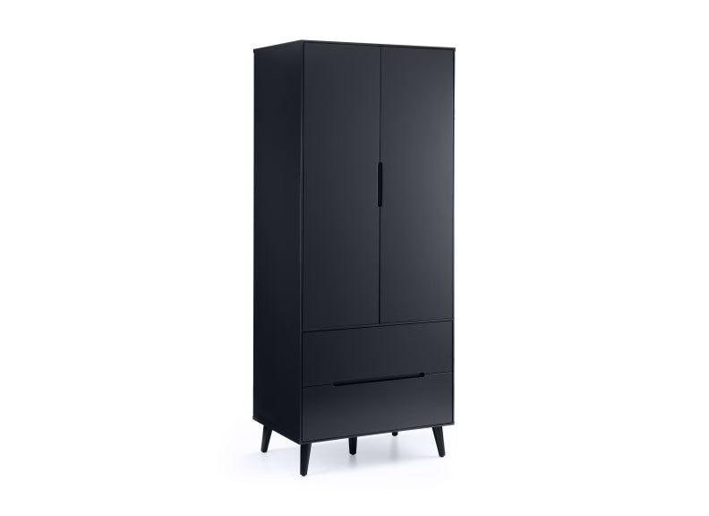 Alicia Grey Two Door Combi Wardrobe