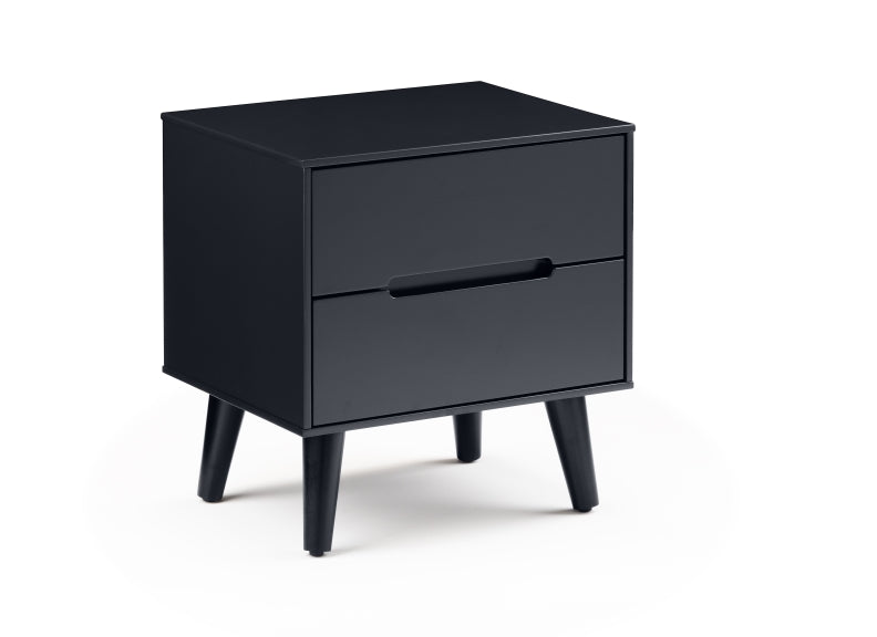 Alicia Grey Two Drawer Bedside