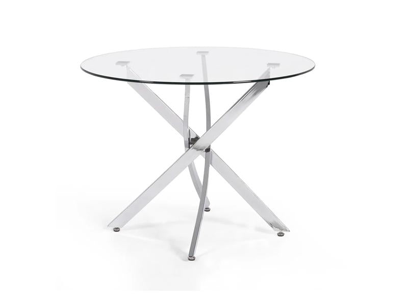 Anderson Round Glass Dining Table With Ella Dining Chairs
