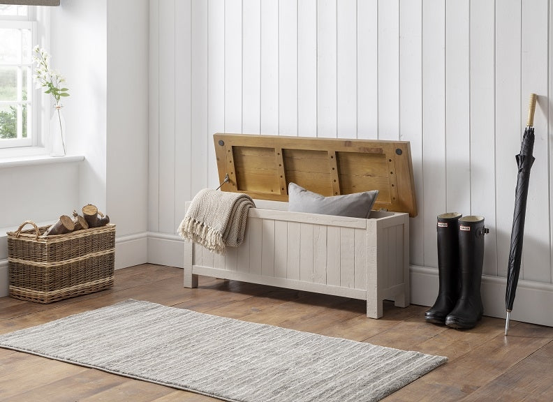 Aspen Grey Storage Bench Room